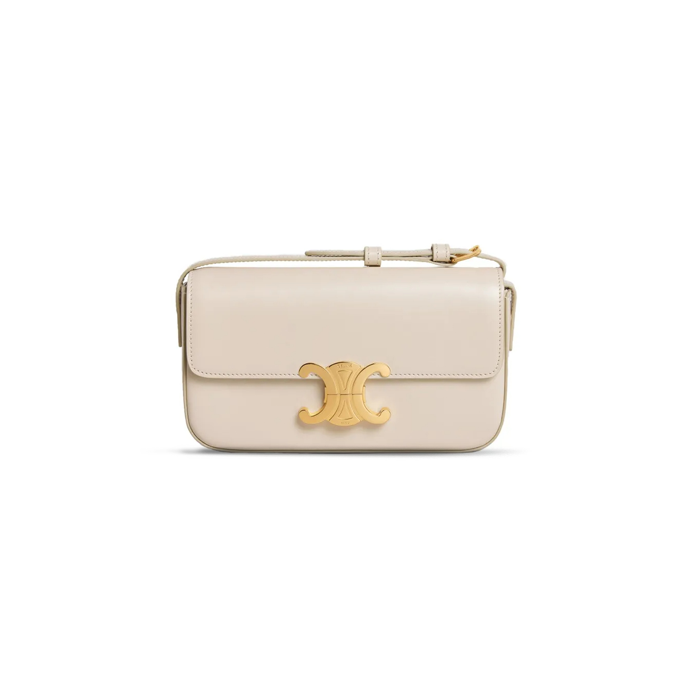 CELINE SHOULDER BAG CLAUDE IN SHINY CALFSKIN 194143BF4.01IV (20*10*4cm)